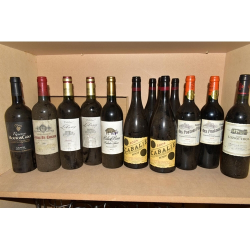 318 - TWENTY BOTTLES OF FRENCH RED WINE AND A BOTTLE OF WHITE WINE, comprising a bottle of Sauternes Cuvee... 