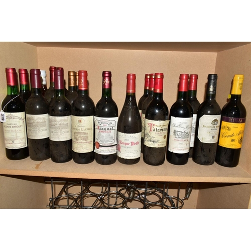 319 - NINETEEN BOTTLES OF RED WINE AND A BOTTLE OF MUSCAT, comprising a bottle of Frontignan Premier Mucat... 