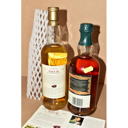 325 - TWO BOTTLES OF SCOTCH WHISKY, comprising a bottle of Royal Lochnagar Para 90 Single Malt, aged 10 ye... 