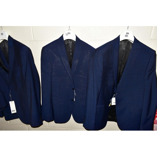 341 - A COLLECTION OF GENTS JOHN LEWIS CLOTHING, comprising two small Moleskin waist coats, three blue sui... 