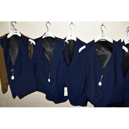 341 - A COLLECTION OF GENTS JOHN LEWIS CLOTHING, comprising two small Moleskin waist coats, three blue sui... 