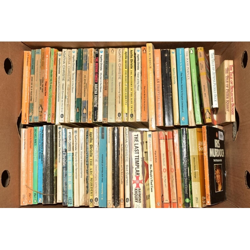 344 - SIX BOXES OF BOOKS, mostly paperbacks, including Agatha Christie, Beatrix Potter etc (six boxes)