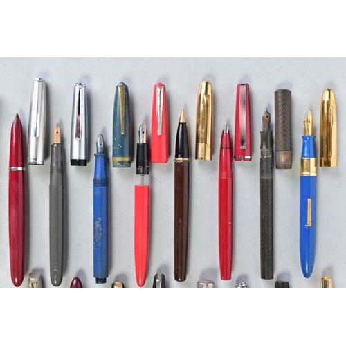 4 - TWENTY FIVE VINTAGE FOUNTAIN AND BALLPOINT PENS including Burnham, Conway, Platignum, Queensway etc ... 