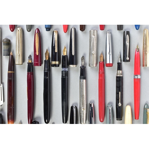 4 - TWENTY FIVE VINTAGE FOUNTAIN AND BALLPOINT PENS including Burnham, Conway, Platignum, Queensway etc ... 