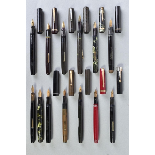 41 - A COLLECTION OF THIRTEEN MABIE TODD FOUNTAIN PENS consisting of eight Self Fillers of which two are ... 