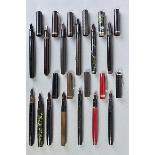 41 - A COLLECTION OF THIRTEEN MABIE TODD FOUNTAIN PENS consisting of eight Self Fillers of which two are ... 