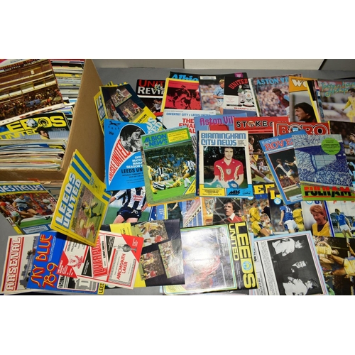 412 - A COLLECTION OF LEEDS UNITED HOME AND AWAY PROGRAMMES, majority from the late 1970's and early 1980'... 