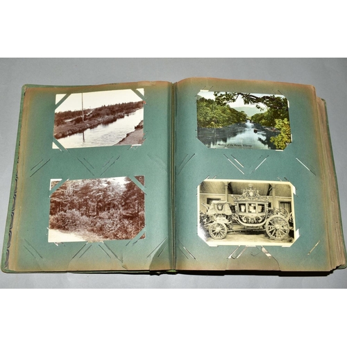 420 - AN EDWARDIAN POSTCARD ALBUM CONTAINING APPROXIMATELY THREE HUNDRED AND THIRTY POSTCARDS from the Bri... 