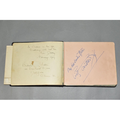 422 - AN AUTOGRAPH ALBUM containing many signatures of well known personalities from showbusiness in the 1... 