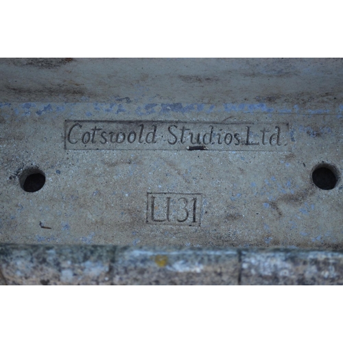 1034 - TWO MATCHING RECTANGULAR BRICK EFFECT COTSWOLD STUDIO PLANTERS, engraved 'Cotswold Studios Ltd', wid... 