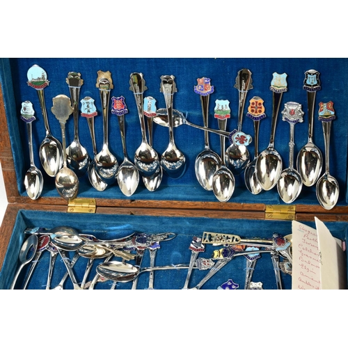 126 - THREE BOXES OF SILVER PLATE, etc, boxed and loose cutlery, EPNS, chrome plated and other souvenir sp... 