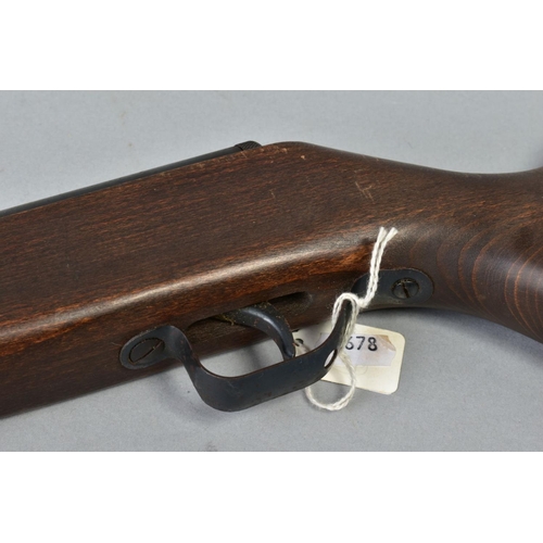 135 - A .22'' HUNGARIAN AIR RIFLE bearing serial numbers 14363 & 16527, it is missing it's rear sight and ... 