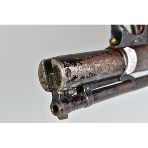 137 - A .177 WEBLEY & SCOTT PREMIER AIR PISTOL batch number 461, it has an overall worn and rusted appeara... 