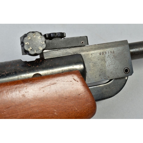 138 - A .177'' WEBLEY VULCAN AIR RIFLE series 2, serial number 023106, these were first introduced in mid ... 