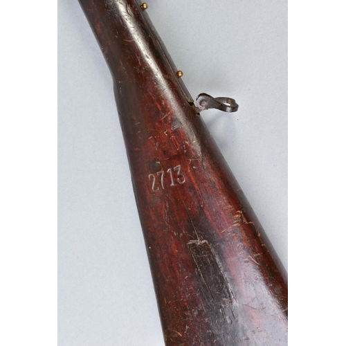 140 - A NATIVE COPY OF THE TWO BAND P53 ENFIELD, it's barrel is approximately 36 3/4'' long and appears sm... 