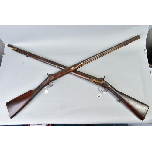 140 - A NATIVE COPY OF THE TWO BAND P53 ENFIELD, it's barrel is approximately 36 3/4'' long and appears sm... 