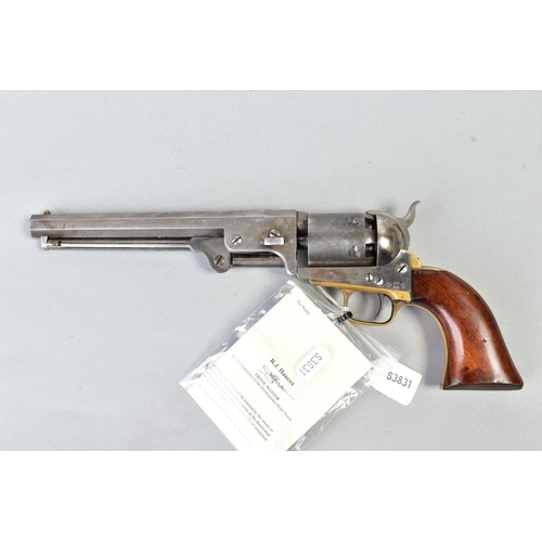 141 - A .36'' REPRODUCTION COPY OF A COLT NAVY REVOLVER bearing the serial number 121588, it is in good co... 