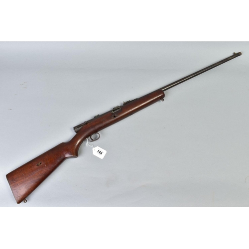 144 - A WINCHESTER .22'' SHORT MODEL 74 SEMI AUTOMATIC RIFLE, serial number 48580, this tubular feed rifle... 