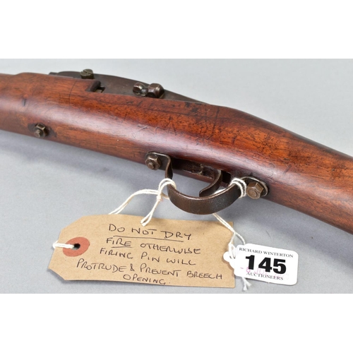 145 - A .410'' 21/2 CHAMBERED SINGLE BARREL SHOTGUN made in Europe fitted with a vertically hinged breech ... 