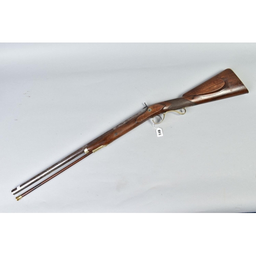 149 - A 14 BORE PERCUSSION DRUM AND NIPPLE CONVERSION OF A FORMER HIGH QUALITY FLINTLOCK RIFLE made by the... 