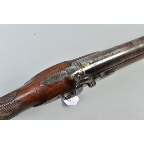 149 - A 14 BORE PERCUSSION DRUM AND NIPPLE CONVERSION OF A FORMER HIGH QUALITY FLINTLOCK RIFLE made by the... 