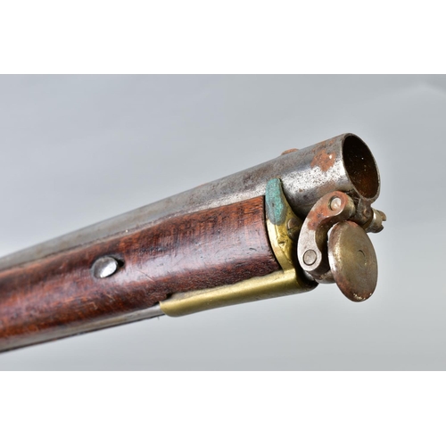 150 - A 10 BORE PERCUSSION CARBINE made for the East India Company, it is fitted with a 26'' smooth bore b... 