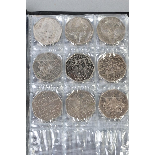 157 - A PLASTIC BOX WITH MIXED COINS to include a wallet of sixteen current 50p coins and a silver sceat e... 