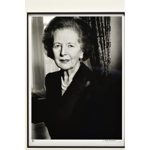 316 - JOHN SWANNELL (BRITISH 1946) 'BARONESS THATCHER 2001' a limited edition giclee print 4/50, signed to... 