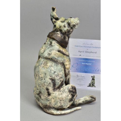 329 - APRIL SHEPHERD (BRITISH CONTEMPORARY) 'EVER HOPEFUL', a limited edition coldcast porcelain sculpture... 