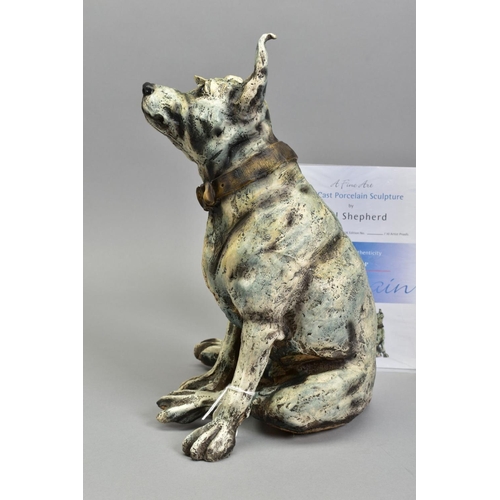 329 - APRIL SHEPHERD (BRITISH CONTEMPORARY) 'EVER HOPEFUL', a limited edition coldcast porcelain sculpture... 