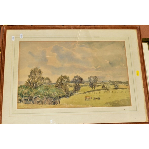 335 - PAINTINGS AND DRY POINT ETCHING, to include 'Clay-Next-The-Sea, Norfolk' by James Priddey, signed an... 