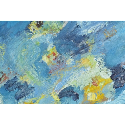 340 - CLEMENT MCALEER (NORTHERN IRELAND 1949) 'SEA STUDY', an abstract seascape initialled bottom right, s... 