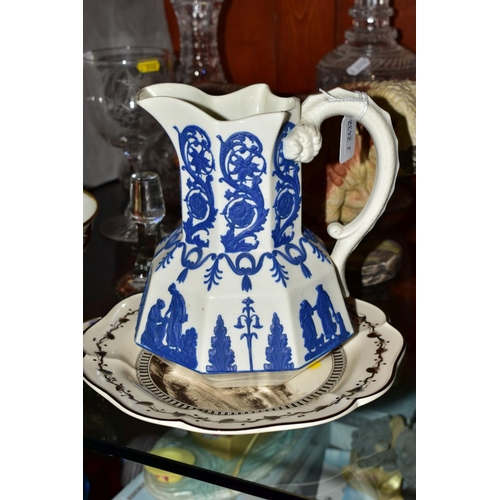 346 - A GROUP OF CERAMICS AND GLASSWARE, etc, including a late 18th Century oval enamel patch box, decorat... 