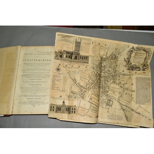 357 - SHAW, REV. STEBBING, The History and Antiquities of Staffordshire, pub. J. Nichols, 1798 and 1801, t... 