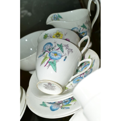 366 - ROYAL ALBERT 'FLOWER OF THE MONTH' TEAWARES comprising of twelve tea cups and saucers, twelve tea pl... 