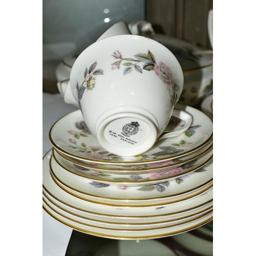 367 - ROYAL WORCESTER 'JUNE GARLAND' PART DINNER/TEA WARES, to include tureen, hot water jug, various plat... 