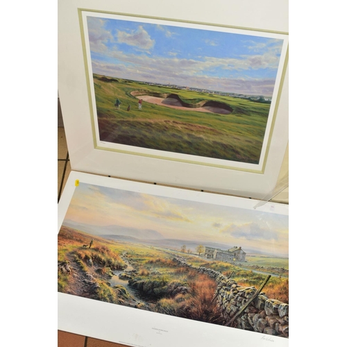 405 - FOUR LIMITED EDITION PRINTS comprising 'Cheltenham' by Graham Isom, 'St Andrews 14th' by Peter Munro... 