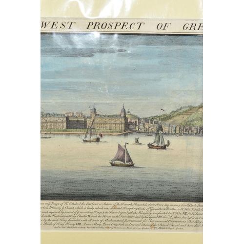 414 - BUCK, SAMUEL & NATHANIEL, THE NORTH-WEST PROSPECT OF GREENWICH, IN THE COUNTRY OF KENT, a hand colou... 