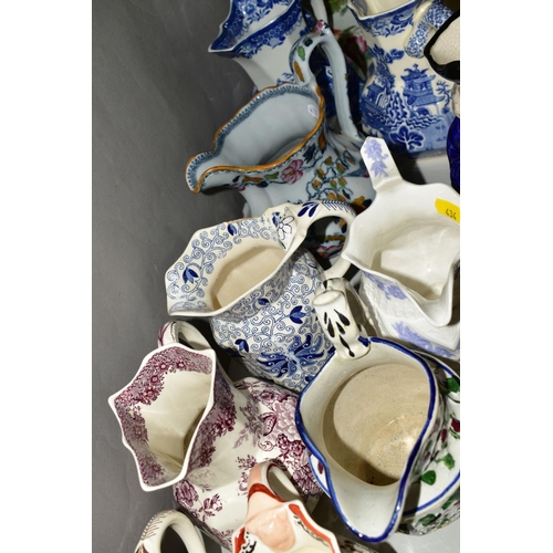 434 - A COLLECTION OF 19TH AND 20TH CENTURY CERAMICS, including Masons jugs, plate and twin handled compor... 