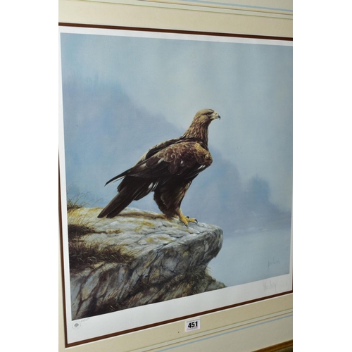 451 - SPENCER HODGE (BRITISH 1943) 'THE EAGLE EYE' a limited edition print 283/350, a portrait study of an... 