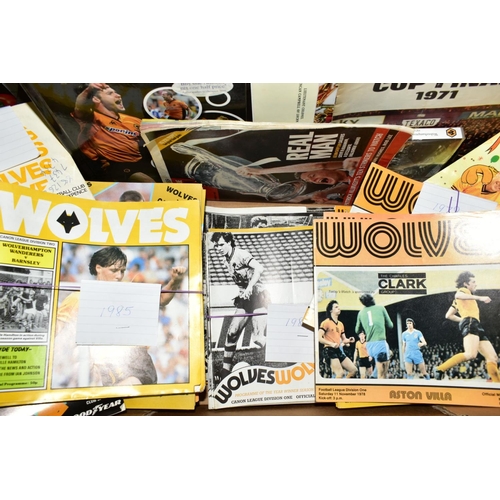 463 - A QUANTITY OF WOLVERHAMPTON WANDERERS PROGRAMMES AND MEMORABILIA, majority are Wolves home programme... 