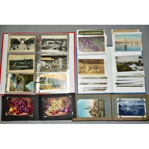 474 - THREE ALBUMS OF APPROXIMATELY TWO HUNDRED AND SEVENTY FIVE POSTCARDS from Europe, The Near East and ... 