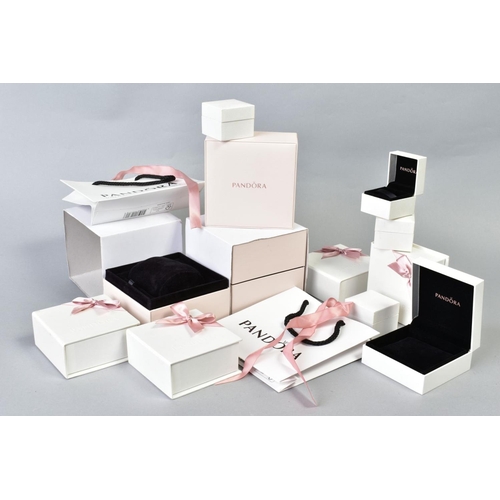 51 - A SELECTION OF PANDORA PACKAGING, to include four ring boxes, seven bracelet/necklace boxes and two ... 