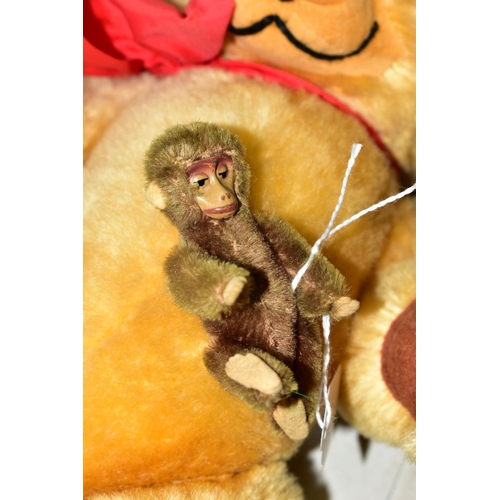 521 - A MERRYTHOUGHT GOLDEN PLUSH CHEEKY BEAR, some minor fading to fur and pads, label to right foot, bel... 