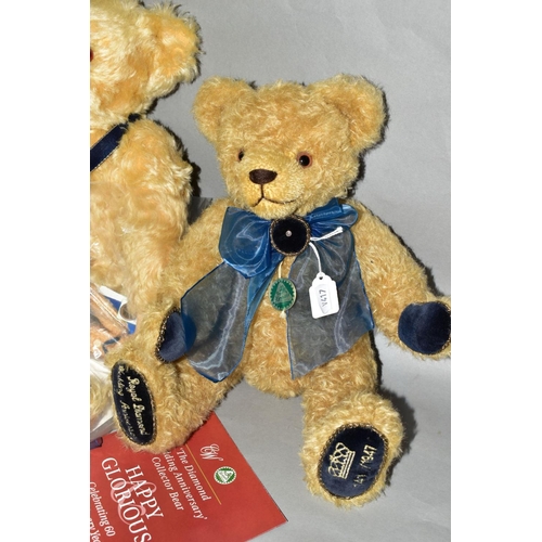 522 - AN ALPHA FARNELL BY MERRYTHOUGHT GOLDEN PLUSH MOHAIR LIMITED EDITION 'SOVEREIGN' BEAR, limited editi... 