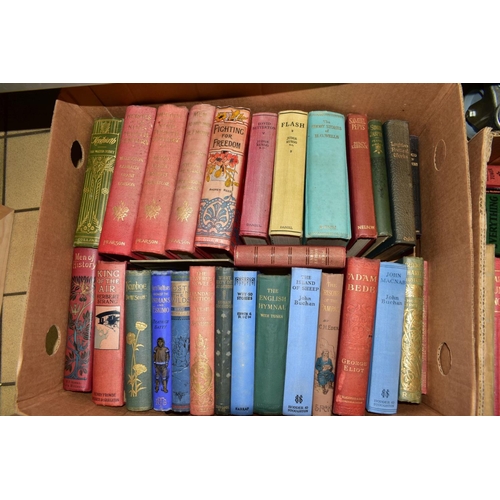 530 - EIGHT BOXES OF VINTAGE BOOKS, including Richmal Compton, Walter Scott, Companion Book Club titles, n... 