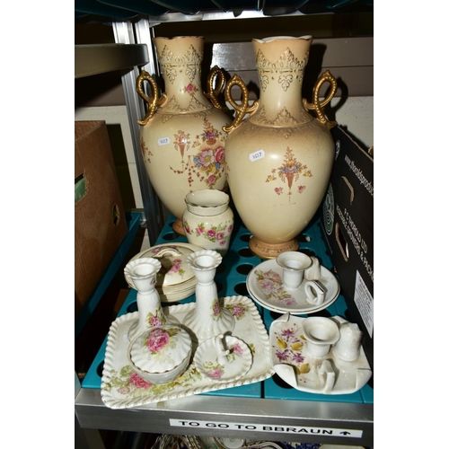 531 - FIVE BOXES AND LOOSE CERAMICS, to include Royal Albert 3599 pattern teawares, Carslile Ware Royal Do... 