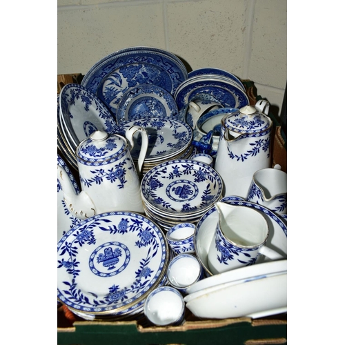 531 - FIVE BOXES AND LOOSE CERAMICS, to include Royal Albert 3599 pattern teawares, Carslile Ware Royal Do... 