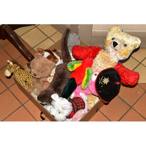 539 - A COLLECTION OF MODERN SOFT TOYS, assorted makes, to include Russ Berrie and Chad Valley, clown jack... 