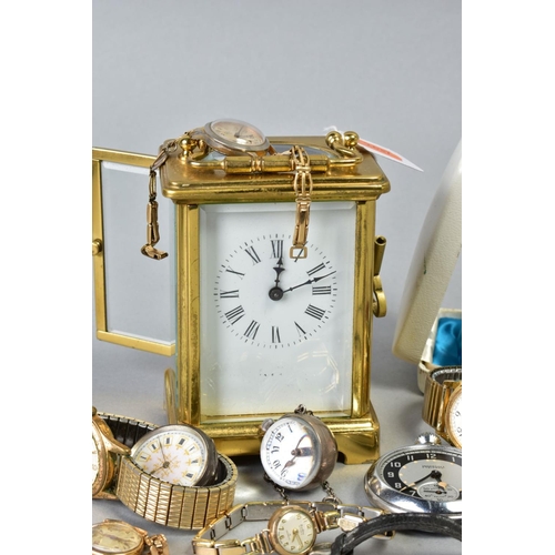 93 - A MISCELLANEOUS COLLECTION OF ITEMS, to include mostly watches, four early 20th century gold ladies ... 